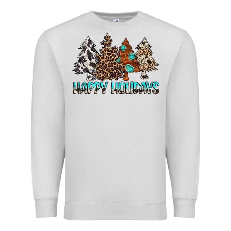 Happy Holidays Trees Premium Sweatshirt by MaliasSmallBusiness | Teevron
