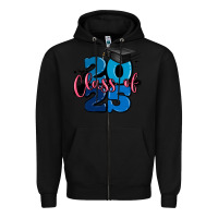 Black class of 2025 Zipper Hoodie - MaliasSmallBusiness