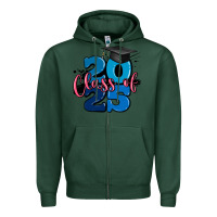 Sports Green class of 2025 Zipper Hoodie - MaliasSmallBusiness