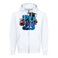 White class of 2025 Zipper Hoodie - MaliasSmallBusiness