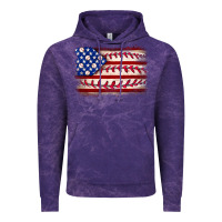 Cloud Purple Baseball American flag Vintage Hoodie - Neo Western
