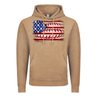 Vintage Coffee Baseball American flag Vintage Hoodie - Neo Western