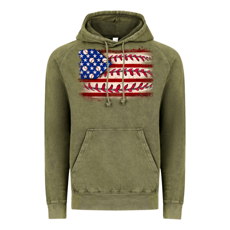 Baseball American Flag Vintage Hoodie by Neo Western | Teevron