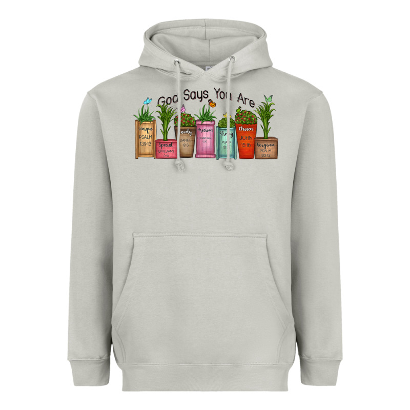 God Says You Are Unique Heavyweight Hoodie by MaliasSmallBusiness | Teevron