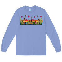 Colony Blue mexican sombrero guitar libbey glass Long Sleeve Tee - BundleAndBundleShop