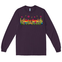 Plum mexican sombrero guitar libbey glass Long Sleeve Tee - BundleAndBundleShop
