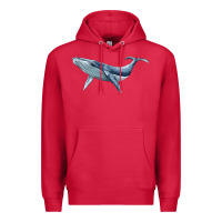 Cardinal humpback whale Premium Hoodie - BarkalooDesign