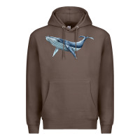 Coffee humpback whale Premium Hoodie - BarkalooDesign