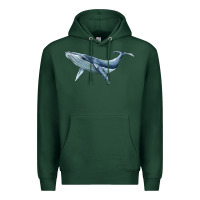 Sports Green humpback whale Premium Hoodie - BarkalooDesign