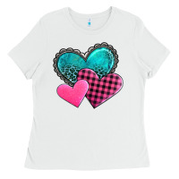 White valentine's day hearts Ladies Tee - AdoDesignShop