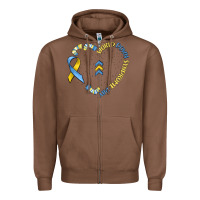Chestnut world down syndrome day Zipper Hoodie - MaliasSmallBusiness