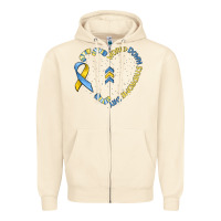 Sandshell world down syndrome day Zipper Hoodie - MaliasSmallBusiness