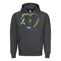Smoke world down syndrome day Zipper Hoodie - MaliasSmallBusiness