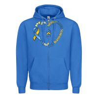 True Royal world down syndrome day Zipper Hoodie - MaliasSmallBusiness