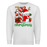 Oatmeal Heather My 1st. Christmas with cute snowman Premium Sweatshirt - NancyCooperArtShop