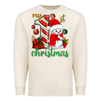 Sandshell My 1st. Christmas with cute snowman Premium Sweatshirt - NancyCooperArtShop