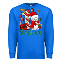 True Royal My 1st. Christmas with cute snowman Premium Sweatshirt - NancyCooperArtShop