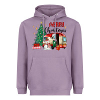 Lavender merry christmas camper Heavyweight Hoodie - MaliasSmallBusiness
