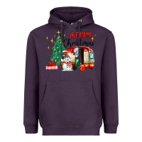 Plum merry christmas camper Heavyweight Hoodie - MaliasSmallBusiness