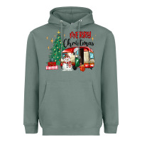 Sage merry christmas camper Heavyweight Hoodie - MaliasSmallBusiness