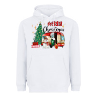 White merry christmas camper Heavyweight Hoodie - MaliasSmallBusiness