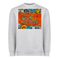 Heather Grey minding my own small business Heavyweight Sweatshirt - HRA Design Shop