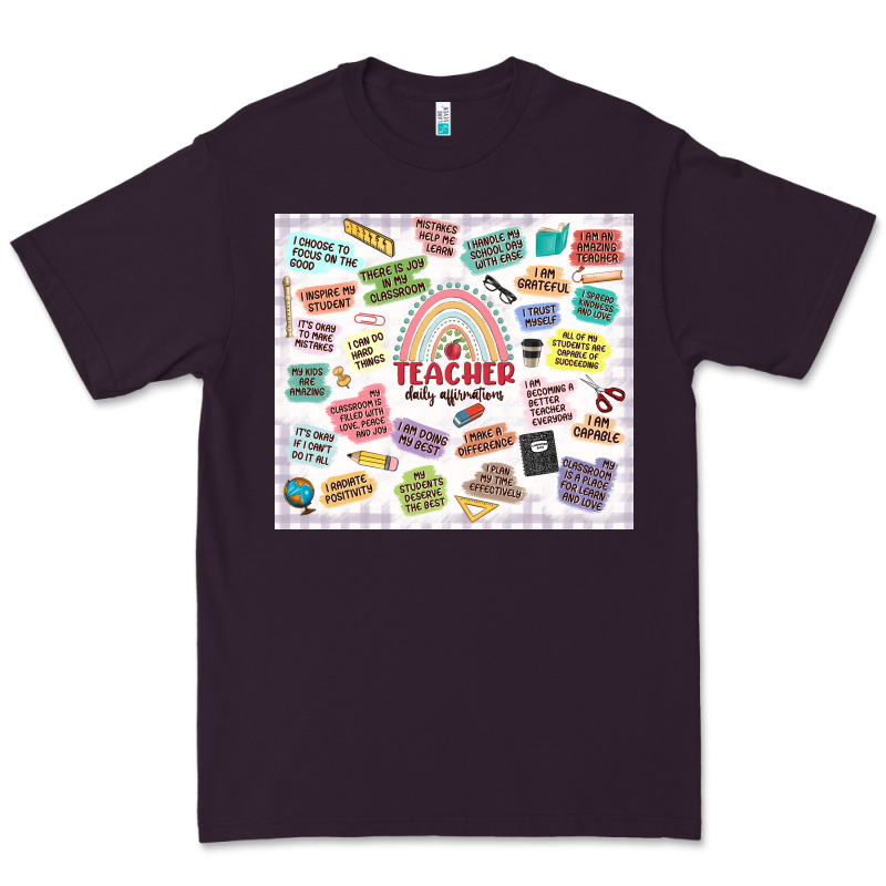 Teacher Daily Affirmations Premium Tee by MaliasSmallBusiness | Teevron