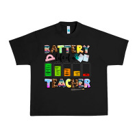 Black battery life of a teacher Urban Heavy Tee - AdoDesignShop