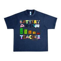 Navy battery life of a teacher Urban Heavy Tee - AdoDesignShop
