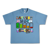 Pebble Blue battery life of a teacher Urban Heavy Tee - AdoDesignShop