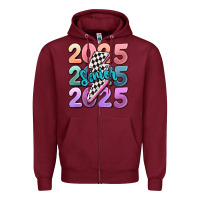 Burgundy 2025 senior Zipper Hoodie - MaliasSmallBusiness