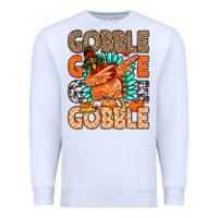 White Gobble Gobble Gobble Premium Sweatshirt - MaliasSmallBusiness