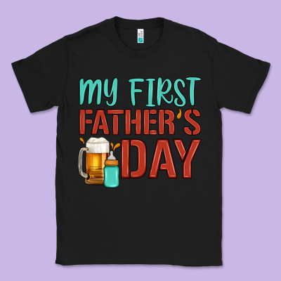 My First Father's Day Classic Tee Designed By Artiststas