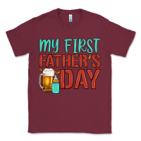 Burgundy my first father's day Classic Tee - Artiststas