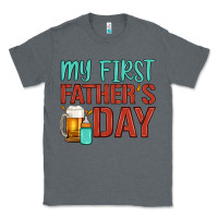 Charcoal Heather my first father's day Classic Tee - Artiststas