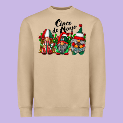 Cinco De Mayo Mexican Flag Gnomes Heavyweight Sweatshirt Designed By Racoondesign