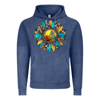 Vintage Denim sunset sunflower Vintage Hoodie - JahusDesignShop