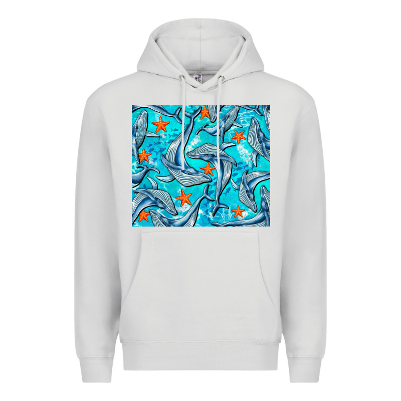 Humpback Whale Premium Hoodie by BarkalooDesign | Teevron