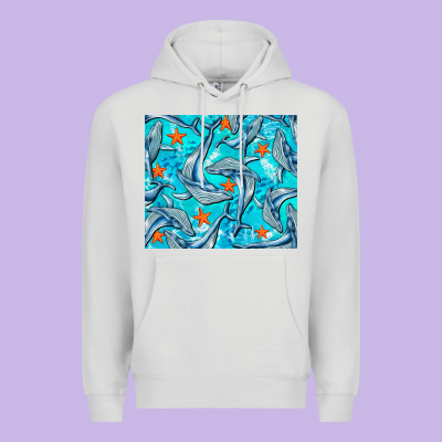 Humpback Whale Premium Hoodie Designed By Barkaloodesign
