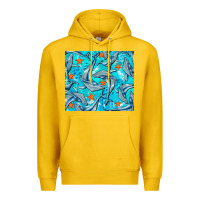 Lemon humpback whale Premium Hoodie - BarkalooDesign