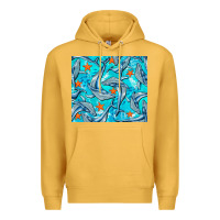 Mustard humpback whale Premium Hoodie - BarkalooDesign