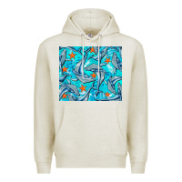 Oatmeal Heather humpback whale Premium Hoodie - BarkalooDesign