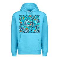Ocean Blue humpback whale Premium Hoodie - BarkalooDesign