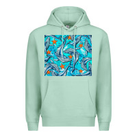 Seafoam humpback whale Premium Hoodie - BarkalooDesign
