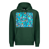 Sports Green humpback whale Premium Hoodie - BarkalooDesign