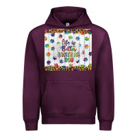 Mauve Wine life is better with a dog tumbler tbs Urban Hoodie - TumblerDesignByShophia