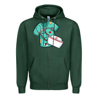Sports Green custom name nurse scrubs   font easter risen Zipper Hoodie - MaliasSmallBusiness