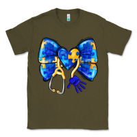 Army Green Down Syndrome Ribbon Classic Tee - CowhideDigitalArt