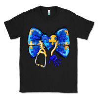 Black Down Syndrome Ribbon Classic Tee - CowhideDigitalArt