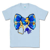 Dusty Blue Down Syndrome Ribbon Classic Tee - CowhideDigitalArt